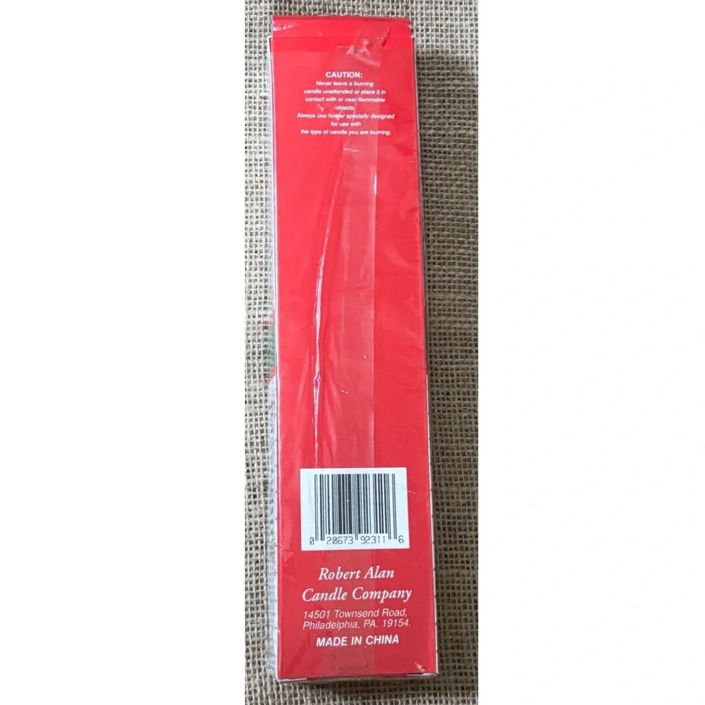 Vintage Robert Alan Embossed Taper Christmas Candles Santa & Tree Kitsch Holiday